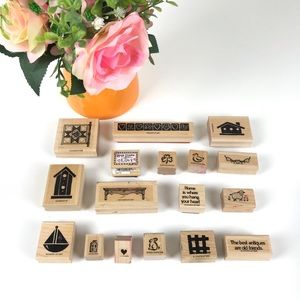 17 PC. Home Sweet Home Scrapbook Stamps